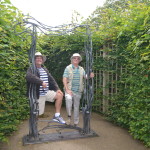 Bob and Jim in Maze at Hampton Court