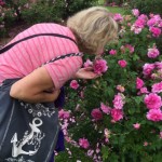 Chris smelling the roses at Kew Gardens