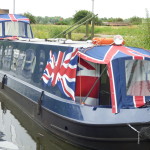 Patriotic narrowboat